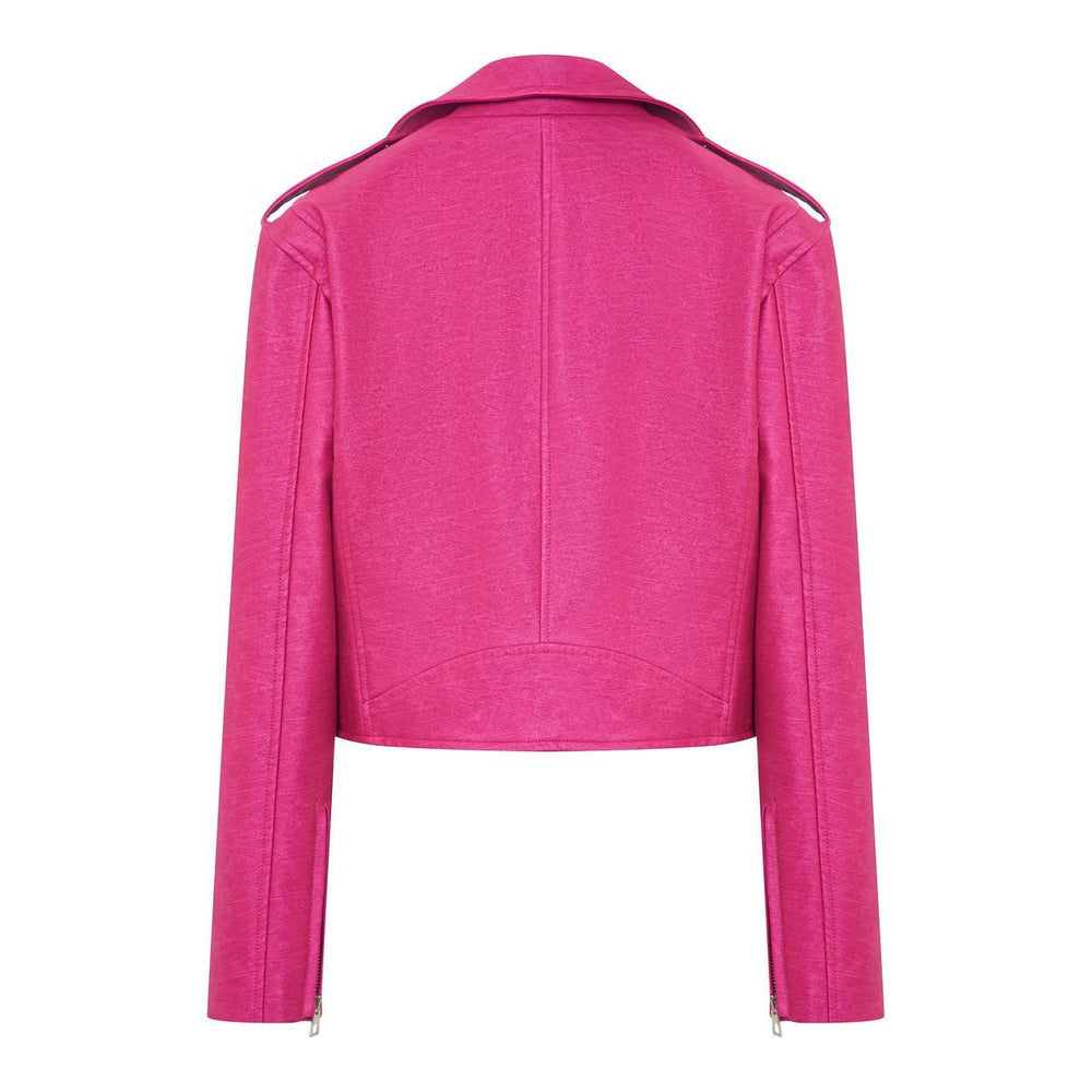 Jacket made of eco-leather "Tato" fuchsia