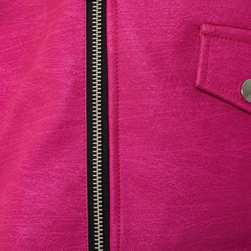 Jacket made of eco-leather "Tato" fuchsia