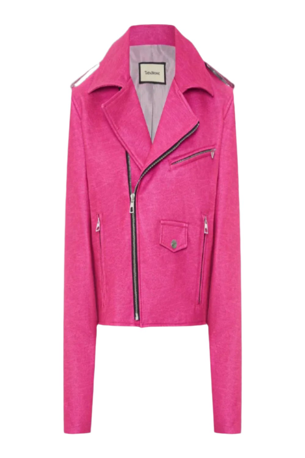 Jacket made of eco-leather "Tato" fuchsia